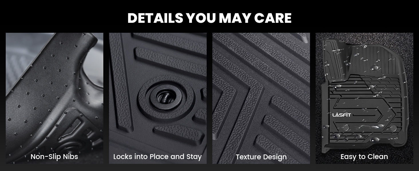 Anti-slip Features 2019-2026 Chevrolet Silverado 1500 floor mats
