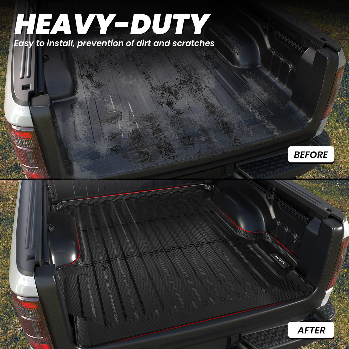 Fit for 2019-2026 Ram 1500 Truck Bed Mat & Tailgate Mat, Fit without RAM RamBox, Not Fit Drop-in liners