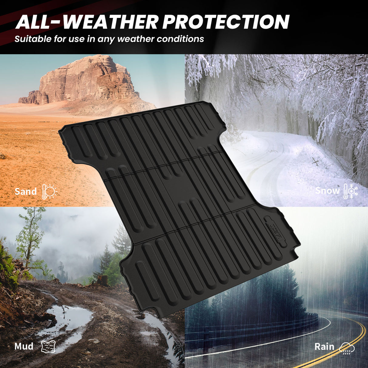 2019-2026 Ram 1500 Truck Bed Mat 6'4'' All Weather Protection