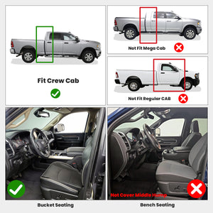 2019-2026 Ram 2500 3500 Floor Mats Fit Crew Cab & Bucket Seat