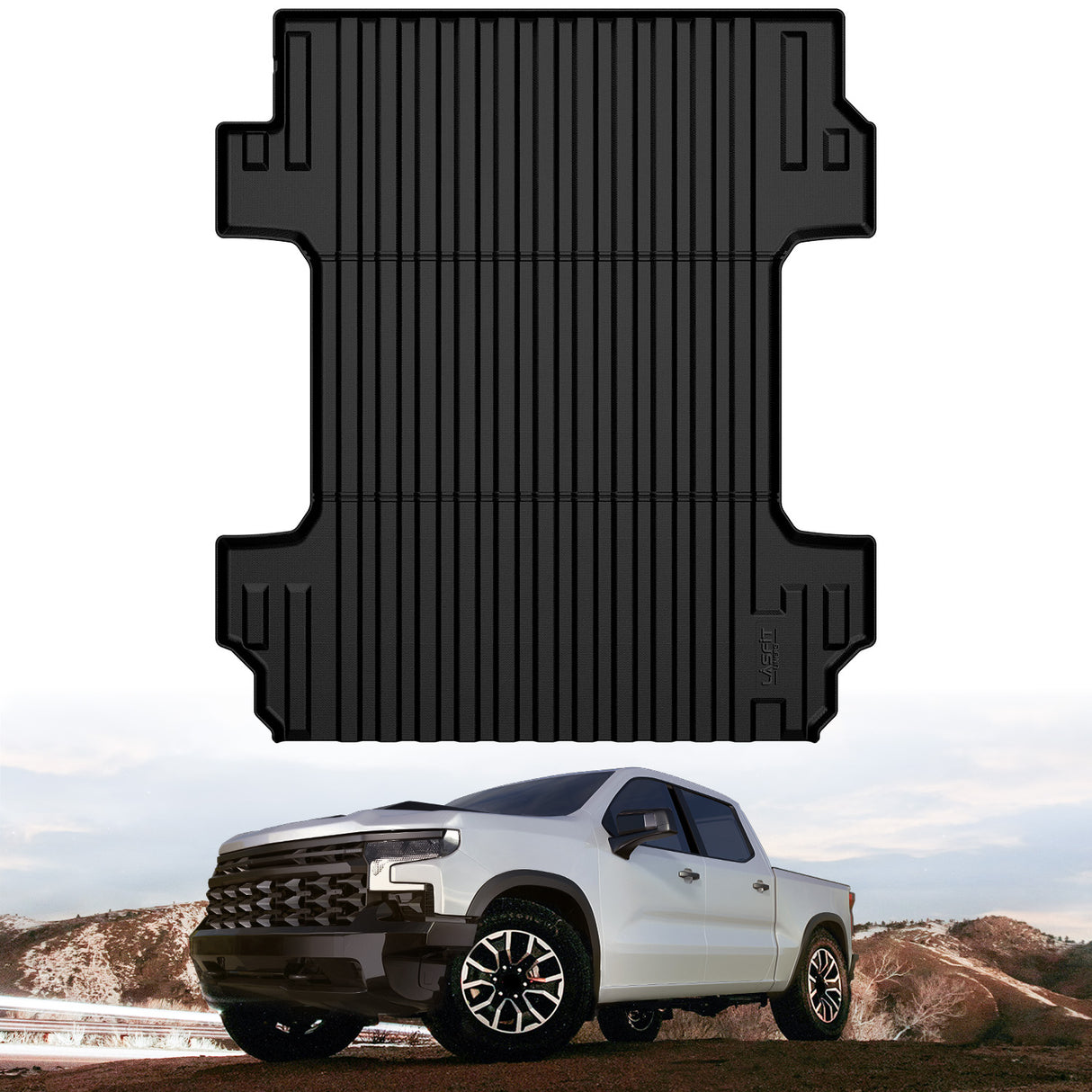 Fit for 2019-2026 GMC Sierra 1500 Short Box Truck Bed Mat / Tailgate Mat, Cannot Work With Tonneau Cover