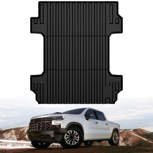 Fit for 2019-2026 GMC Sierra 1500 Short Box Truck Bed Mat / Tailgate Mat, Cannot Work With Tonneau Cover