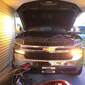 Lasfit T3-7443A led front turn signal lights fit for 2019 Chevy Silverado 1500