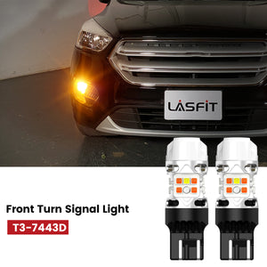 Lasfit 7443D led front turn signal light for 2019 Ford Escape