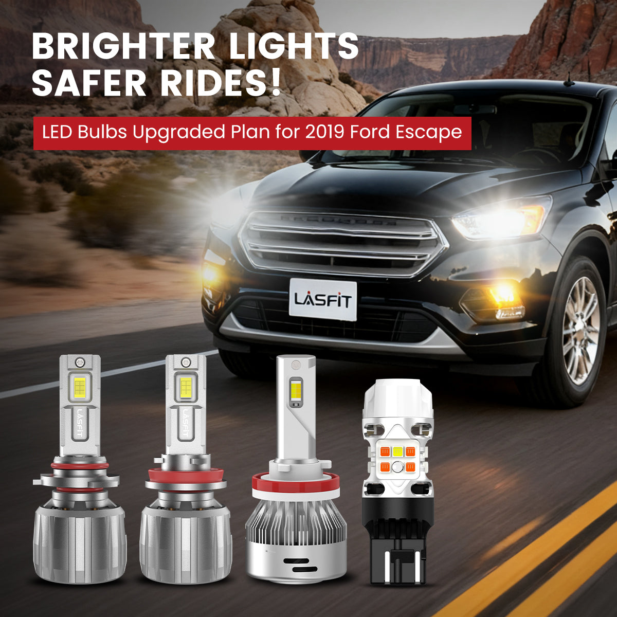Lasfit LED Bulbs for 2019 Ford Escape