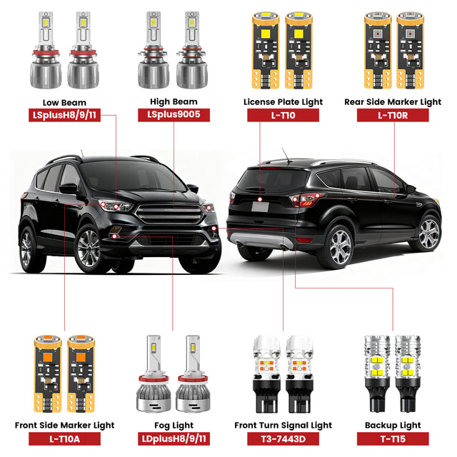 Lasfit led bulbs for 2019 Ford Escape
