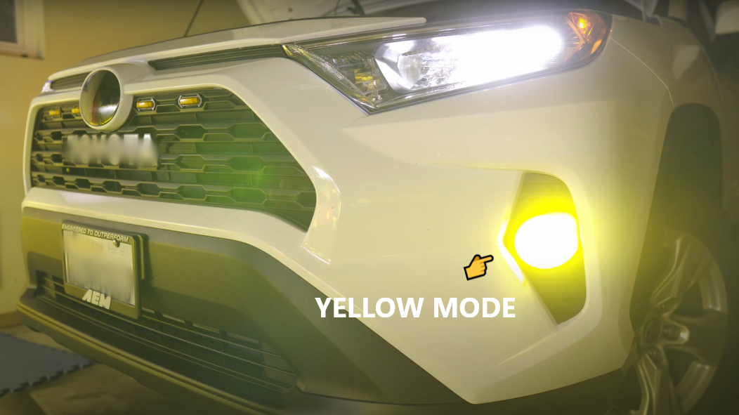 Lasfit switchback yellow fog lights for Toyota RAV4