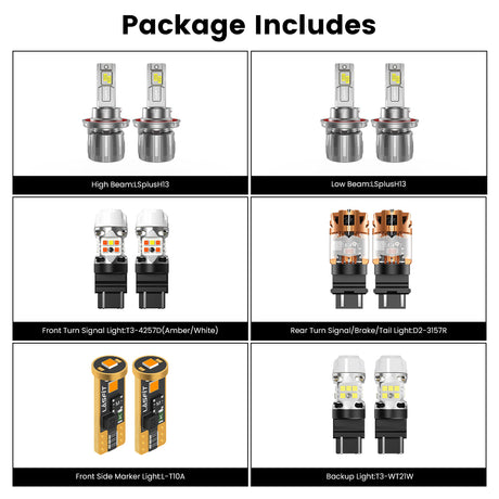 Fit for 2020-2022 Ford Chassis Cab F-350/450/550 The Brightest LED Bulbs Upgrade