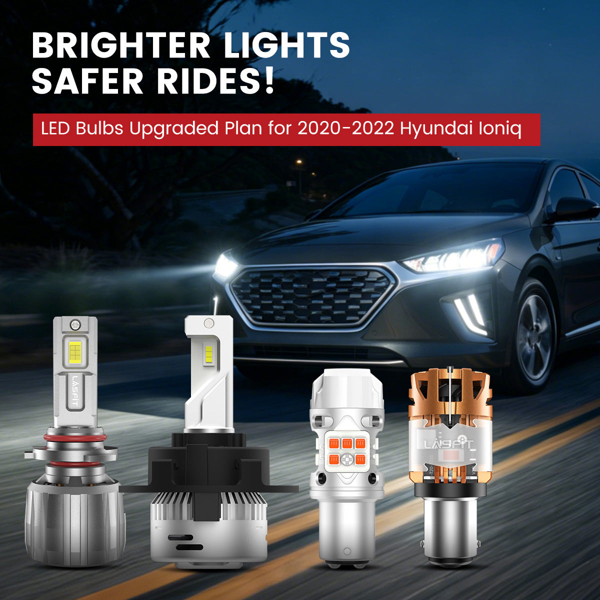 Lasfit LED Bulbs for 2020-2022 Hyundai Ioniq