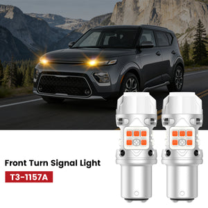 Lasfit 1157 led front turn signal lights fit for 2020-2022 Kia Soul