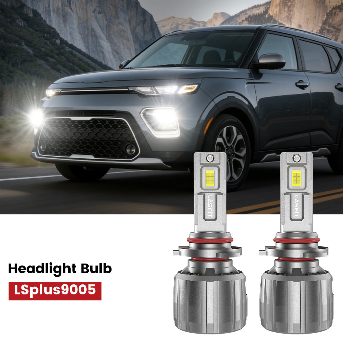 Lasfit 9005 led headlight bulbs fit for 2020-2022 Kia Soul  