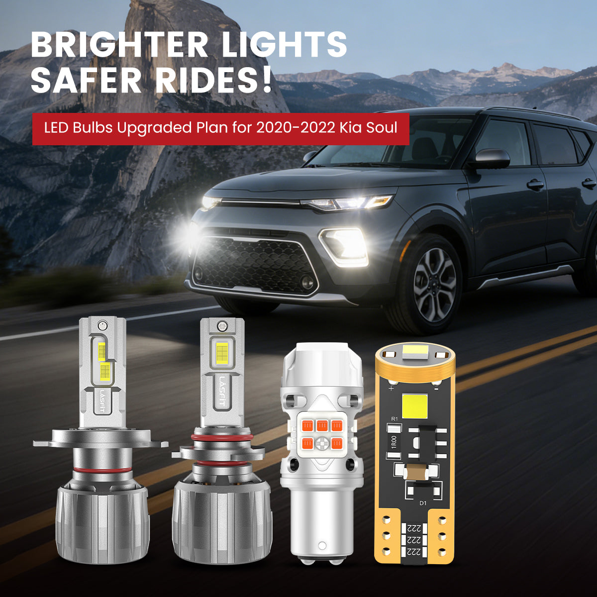 Lasfit LED Bulbs for 2020-2022 Kia Soul