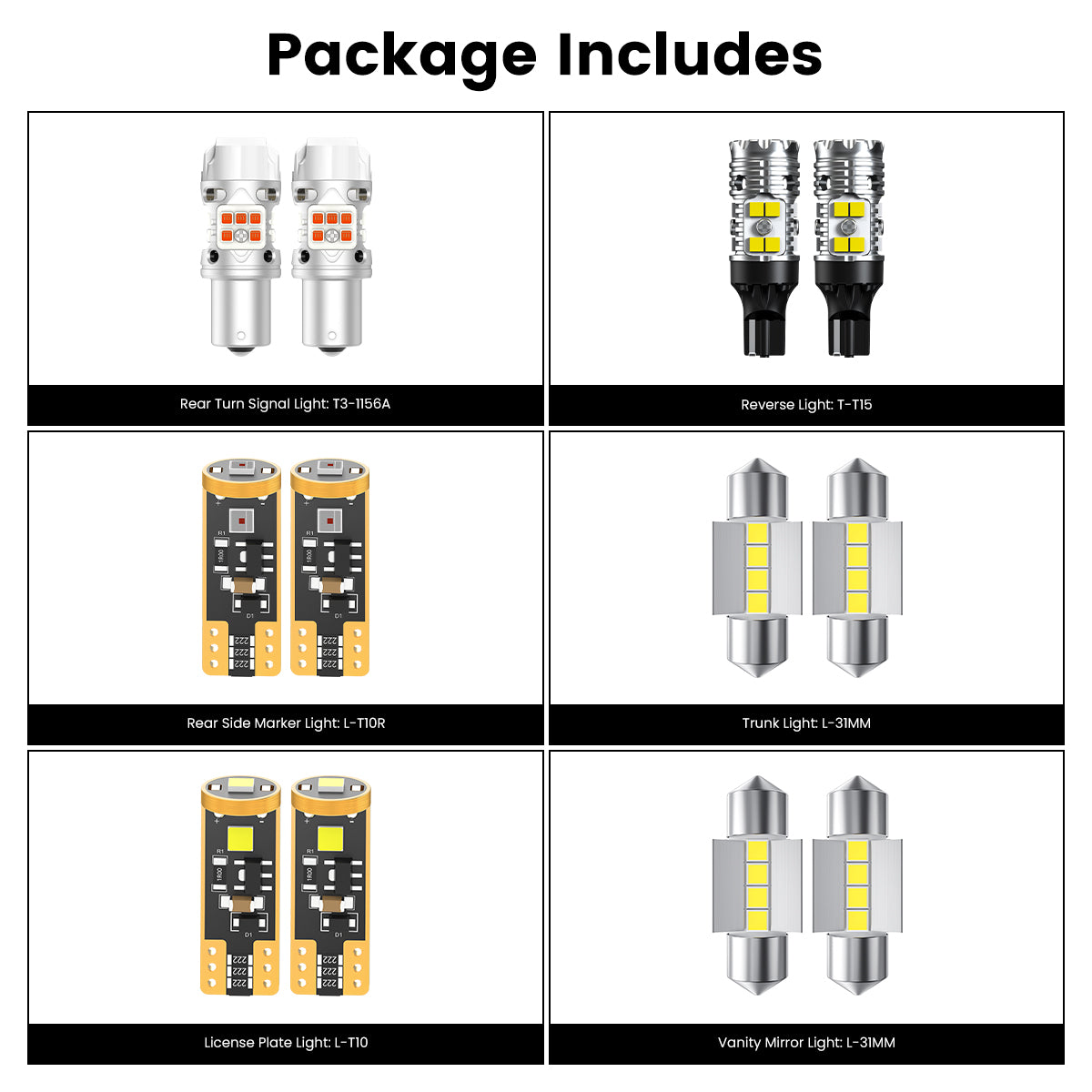Lasfit combo package led bulbs for 2020-2022 Kia Soul Turbo