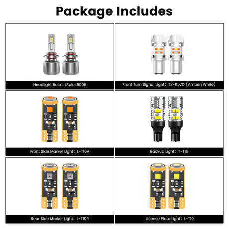 lasfit combo package led bulbs for 2020-2022 kia telluride lx