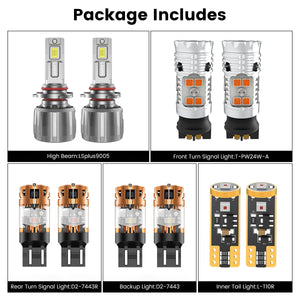 Lasfit combo package led bulbs for 2020-2025 Chrysler Pacifica W/ HID Headlights