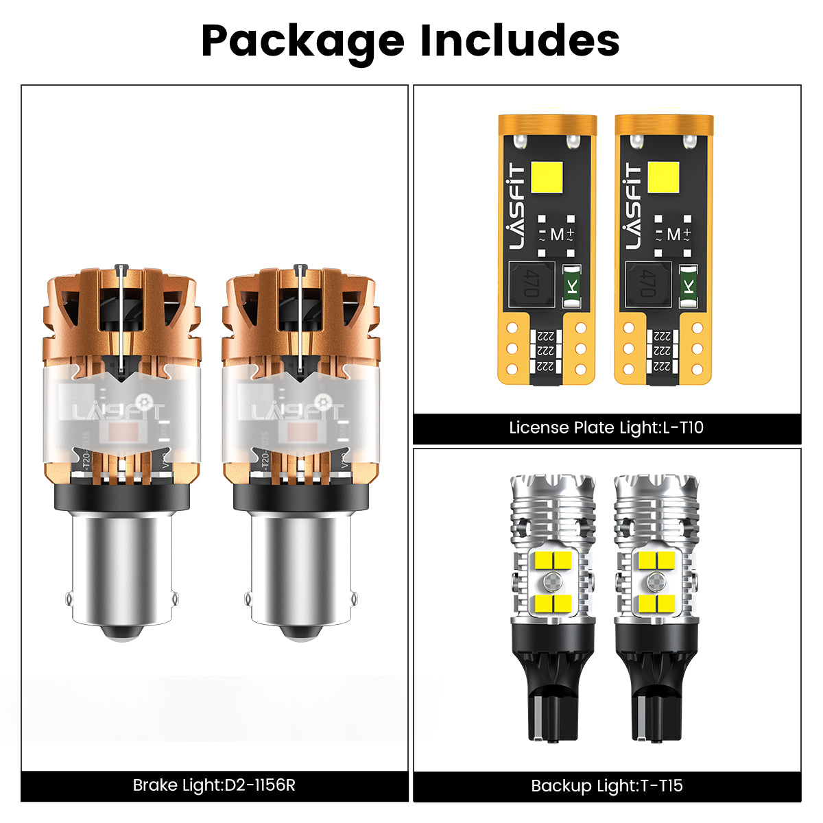 Lasfit combo package led bulbs for 2020-2025 Hyundai Sonata 2020-2023 W/ Reflector Assembly