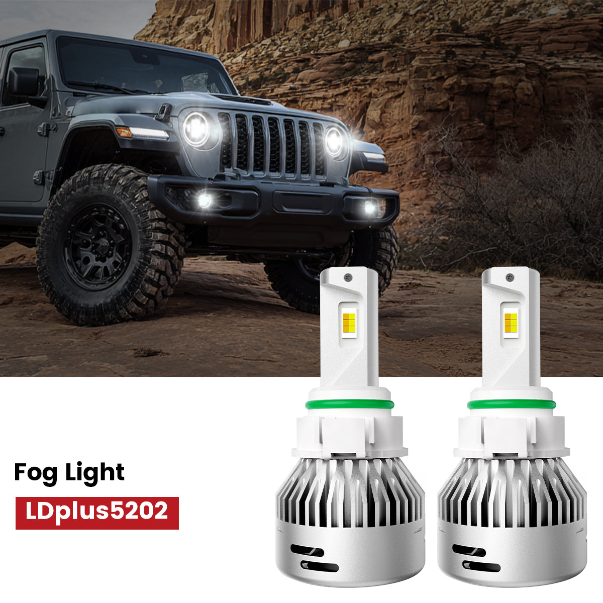 Lasfit 5202 led fog lights fit for 2020-2025 Jeep Gladiator