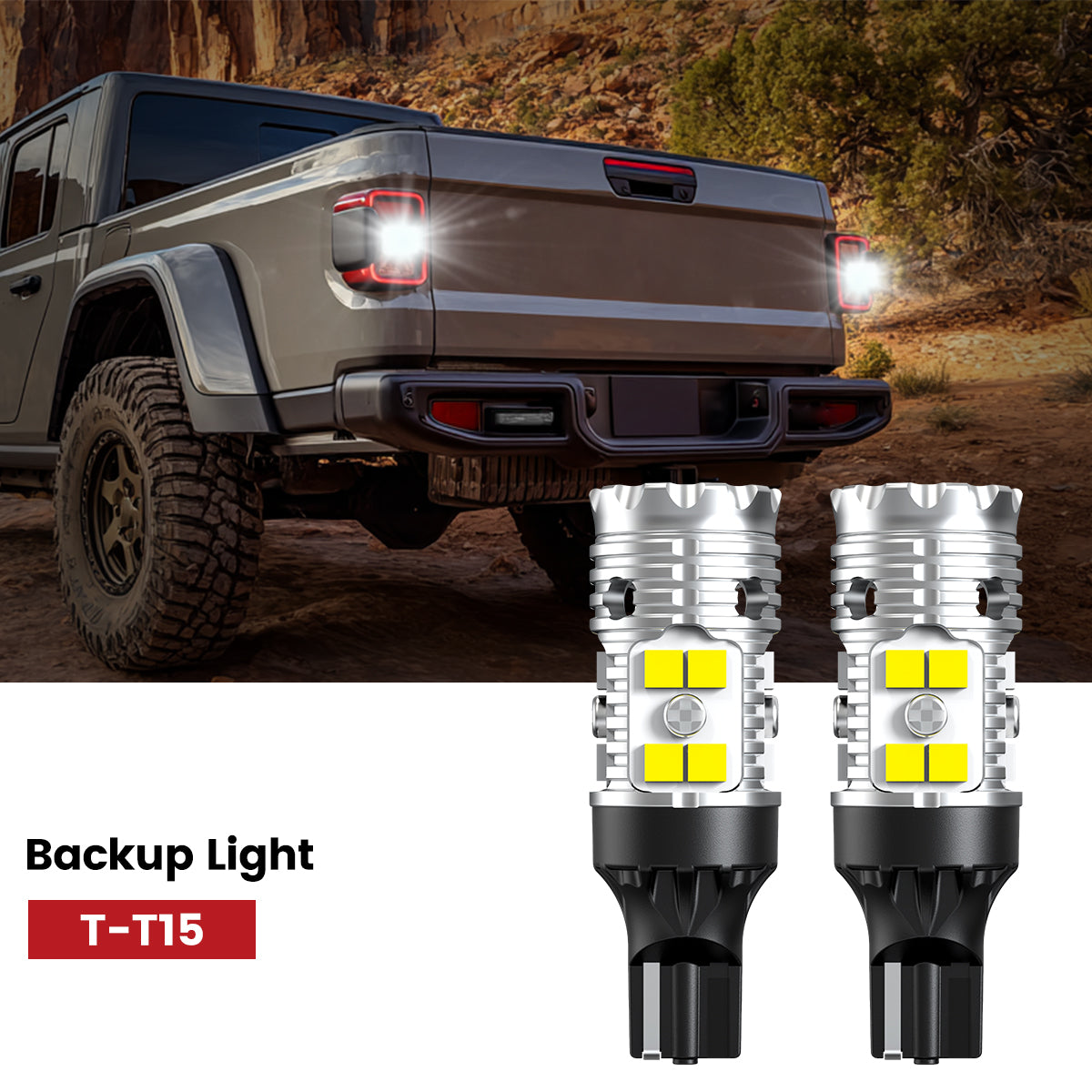 Lasfit 921 led backup lights fit for 2020-2025 Jeep Gladiator
