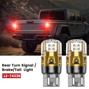 Lasfit 7443 led rear turn signal/Brake/Tail lights fit for 2020-2025 Jeep Gladiator