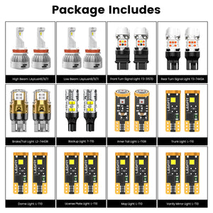 Lasfit combo package led bulbs for 2020-2025 Nissan Sentra W/ Halogen Headlights