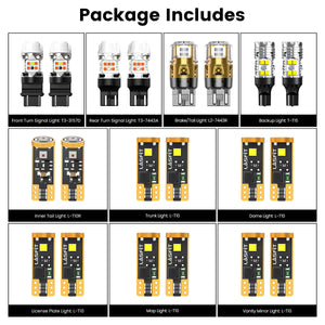 Lasfit combo package led bulbs for 2020-2025 Nissan Sentra W/ Halogen Headlights W/ Front Turn Signal Lights