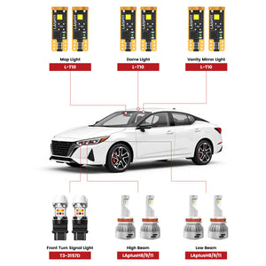 Lasfit front led bulbs for 2020-2025 Nissan Sentra