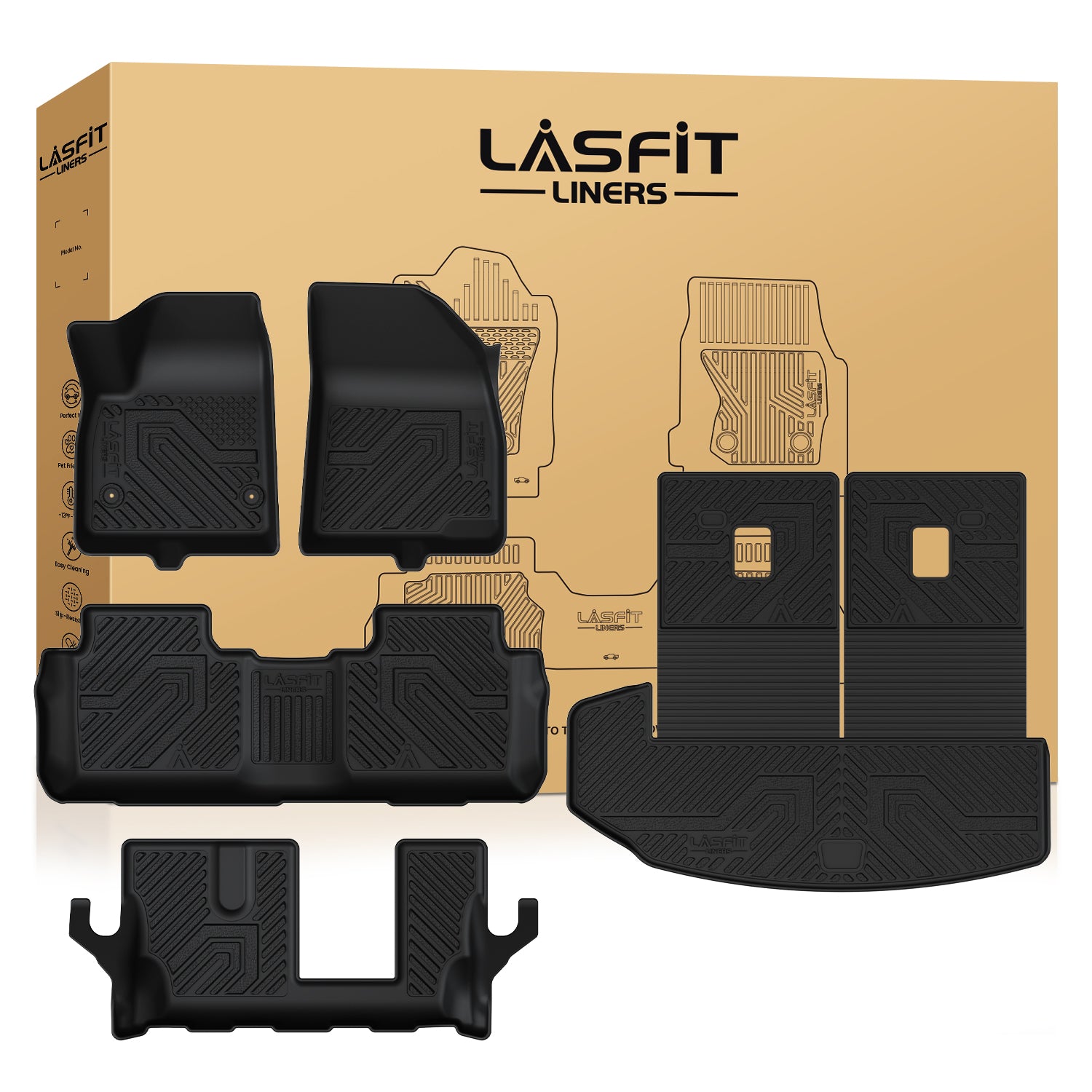 Fit for 2020-2025 Cadillac XT6 Floor Mats & Seatback & Cargo Mat, Fit