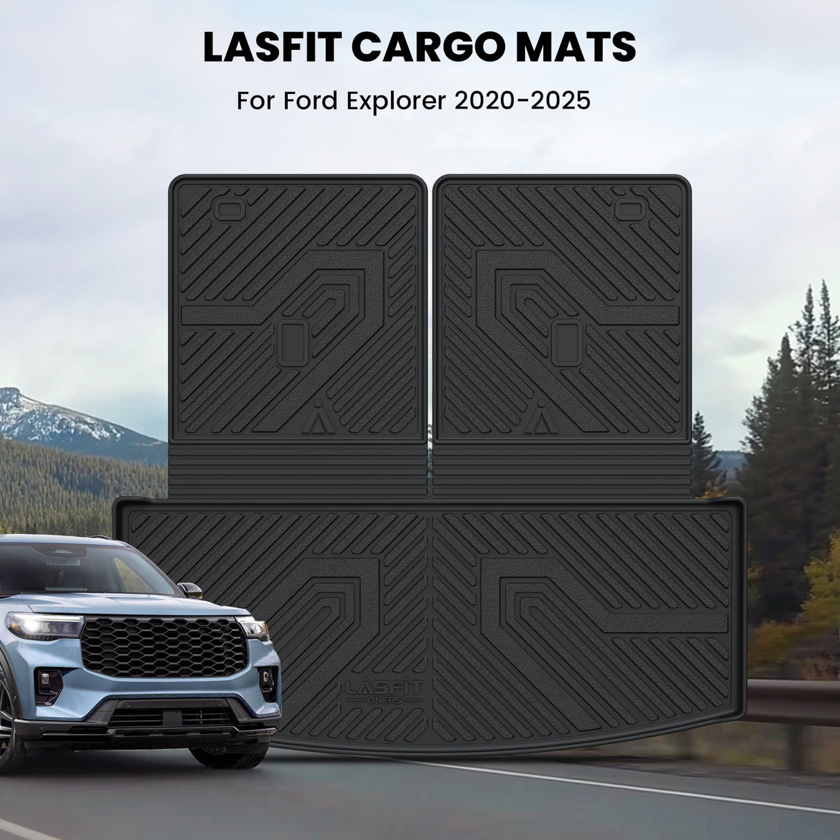 Fit for 2020-2025 Ford Explorer Floor Mats & Seatback & Cargo Mats