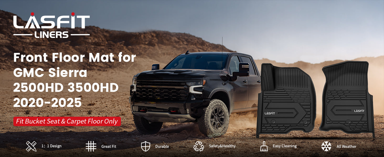 2020-2025 GMC Sierra 2500HD 3500HD Custom Floor Mats