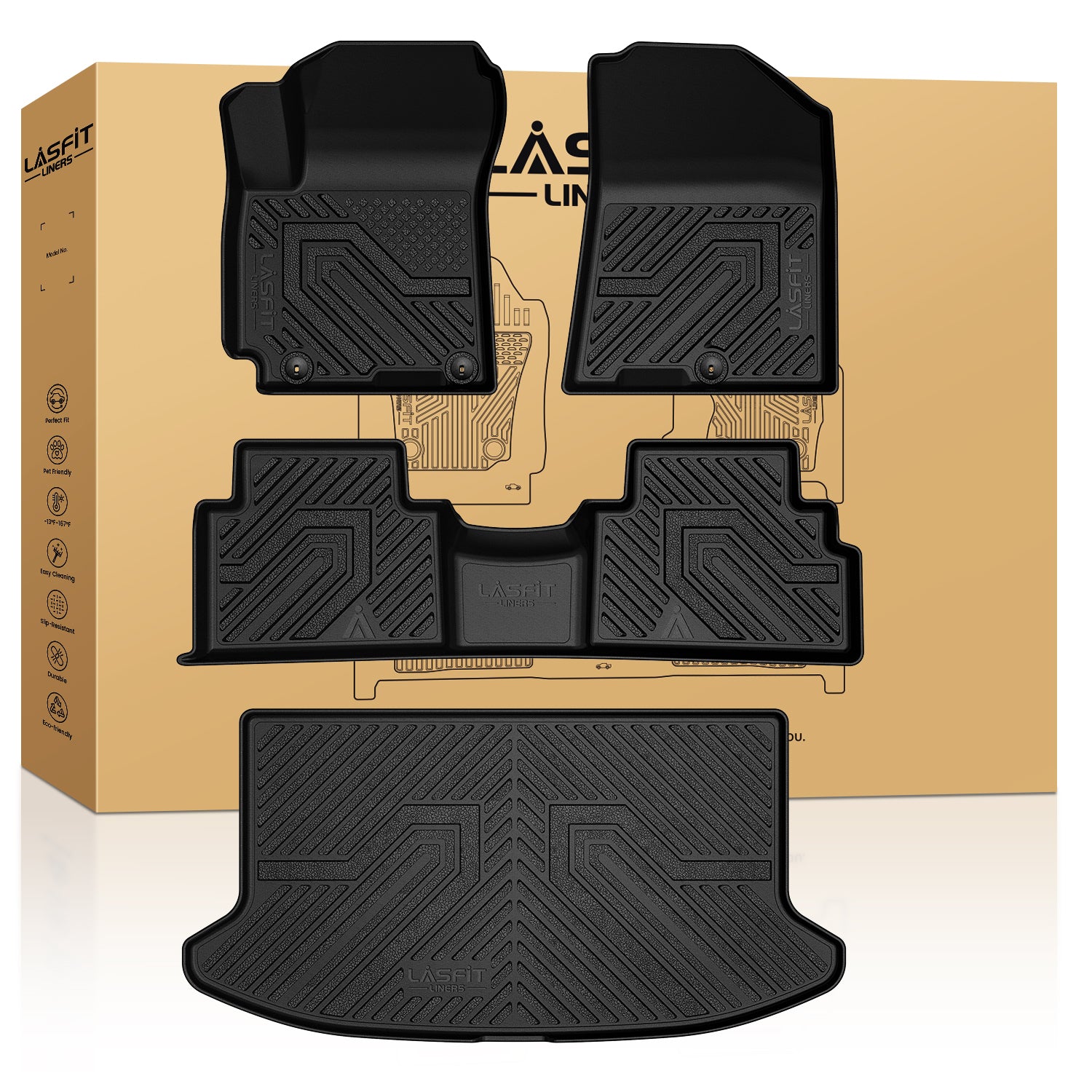 Fit for 2020 2025 Kia Soul Floor Mats Cargo Mat