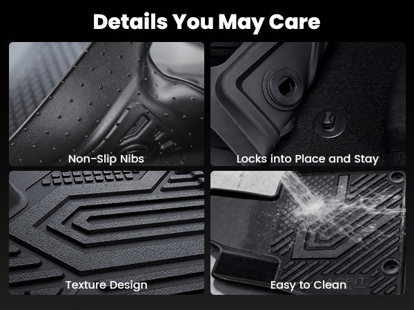 Anti-slip Features with 2020-2025 Kia Telluride floor mats