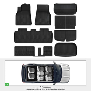 2020-2025 Tesla Model Y Custom TPE Floor Mats/Cargo Mats/Seatback Mat