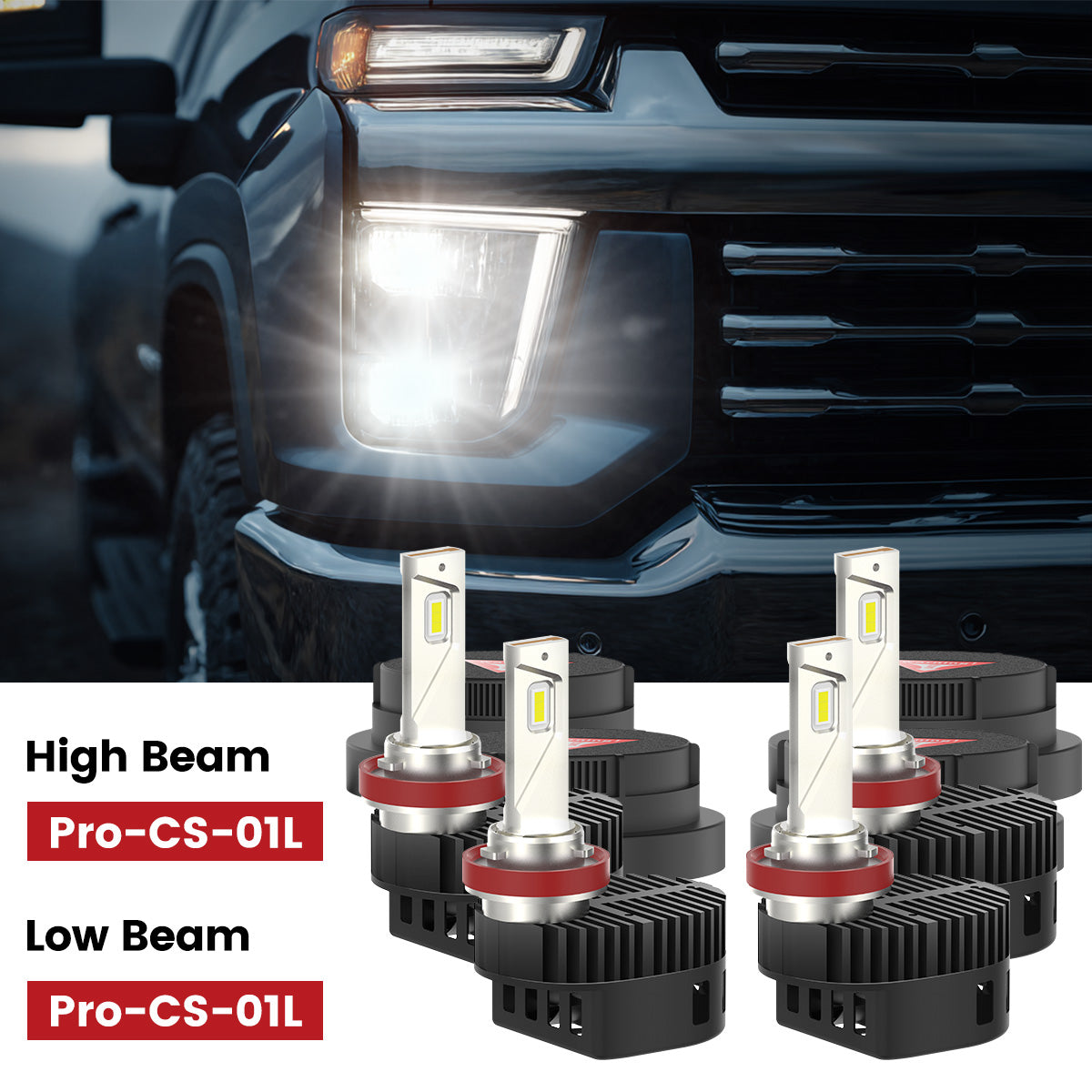 2020-2026 Chevrolet Silverado 2500 3500 headlight bulbs