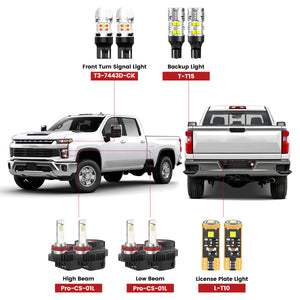 Lasfit led bulbs for 2020-2026 Chevrolet Silverado 2500/3500