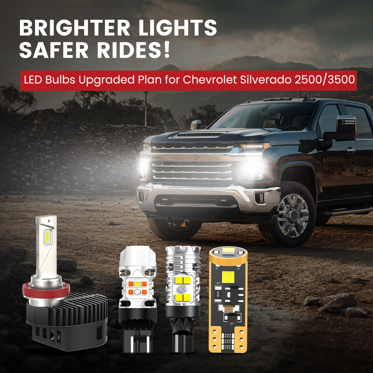 Lasfit LED Bulbs for 2020-2026 Chevrolet Silverado 2500 3500