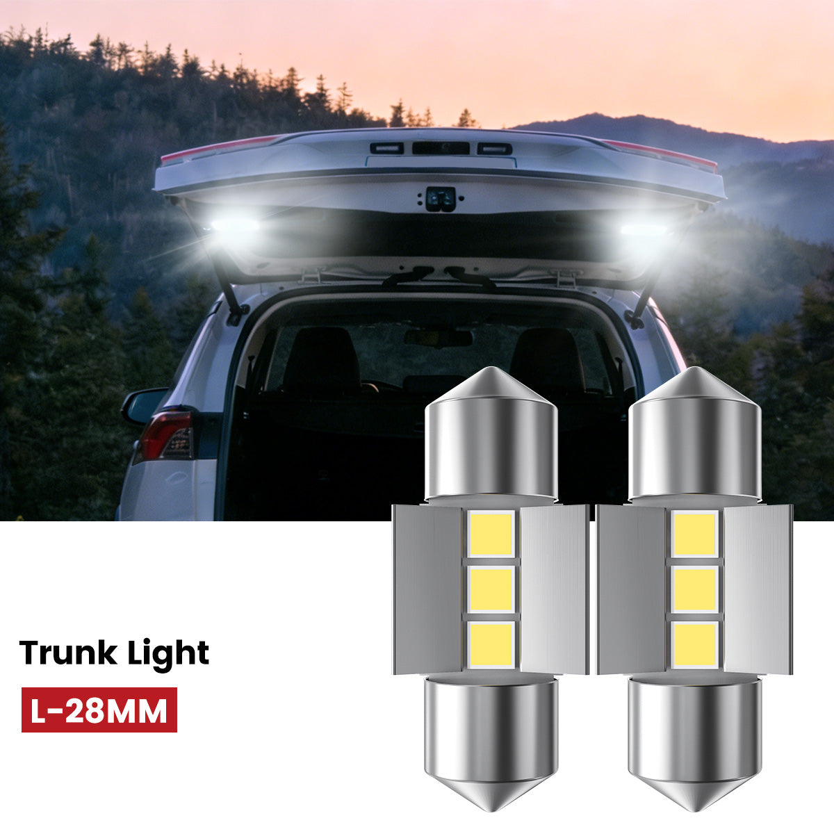 Lasfit 28mm led trunk lights fit for 2020-2026 Toyota Highlander  