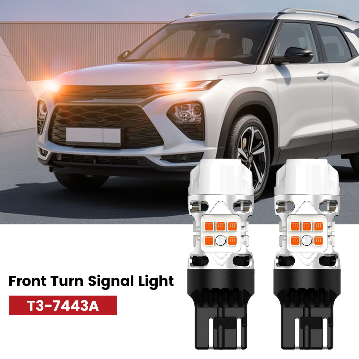 Lasfit 7443 led front turn signal lights fit for 2021-2023 Chevrolet Trailblazer