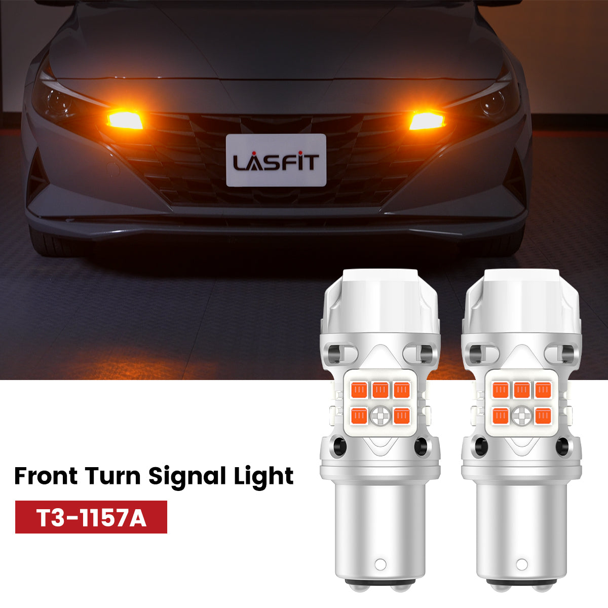 Lasfit 1157 led front turn signal lights fit for 2021-2023 Hyundai Elantra
