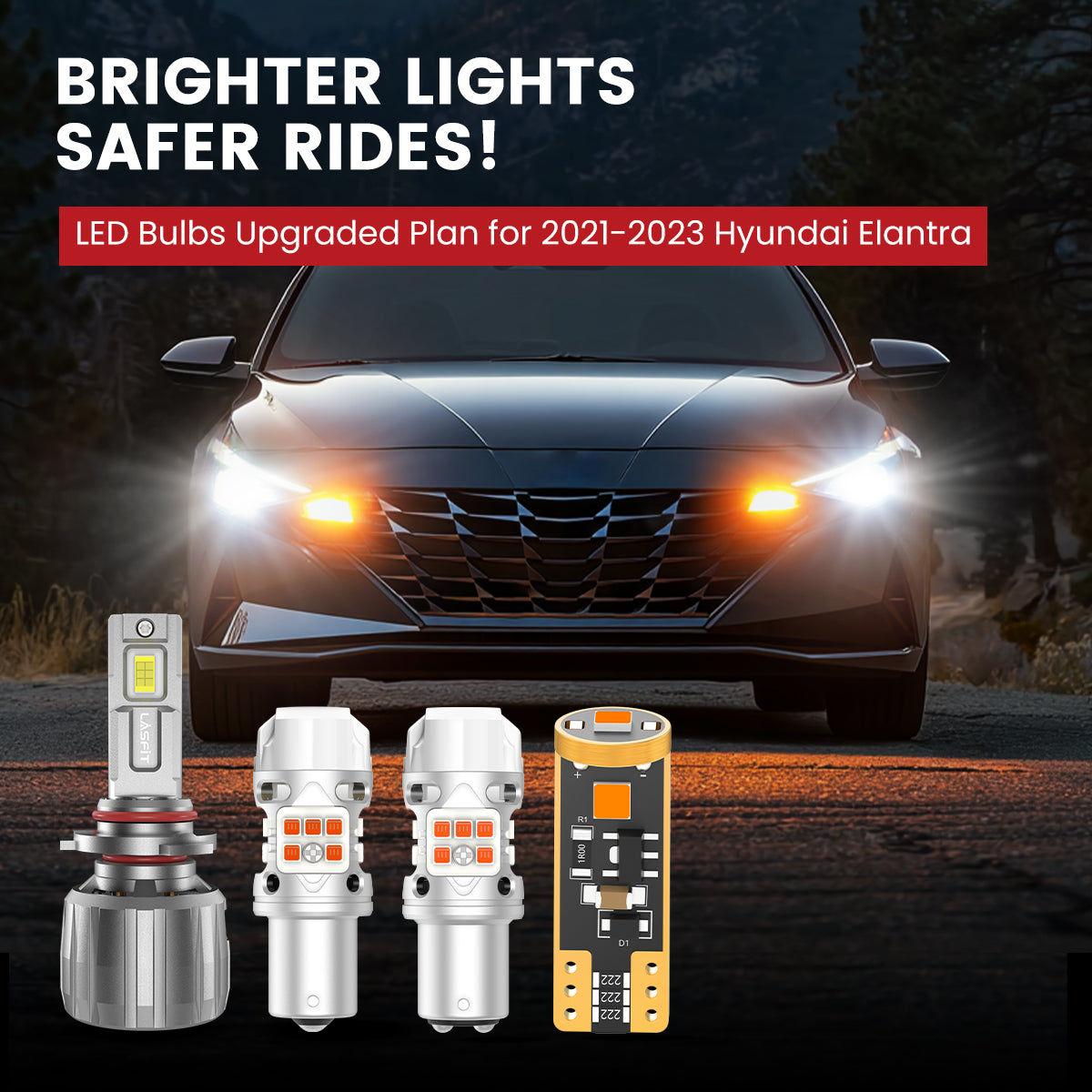 Lasfit LED Bulbs for 2021-2023 Hyundai Elantra