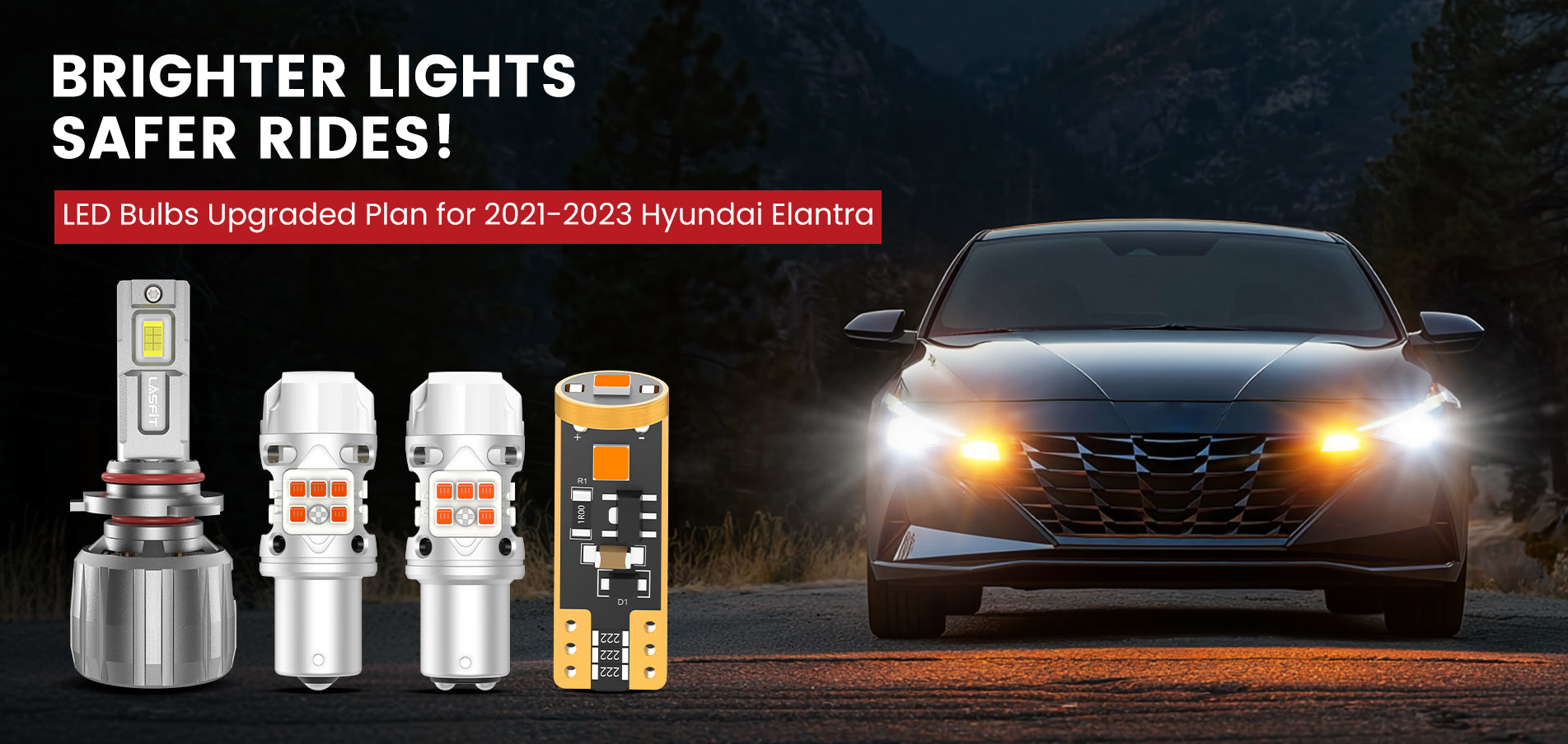 Lasfit LED Bulbs for 2021-2023 Hyundai Elantra