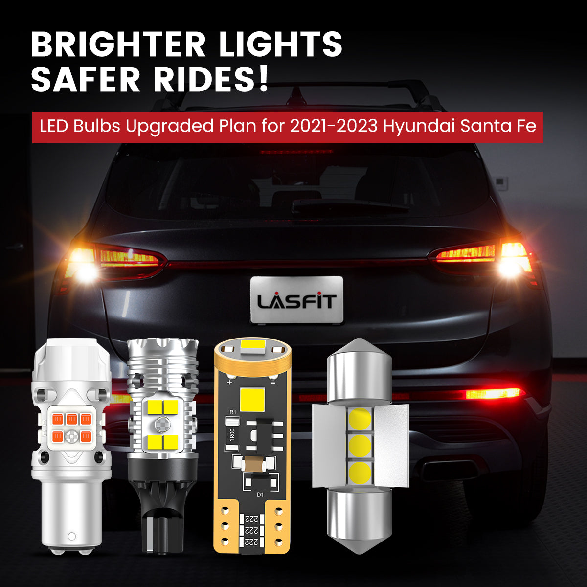 Lasfit LED Bulbs for 2021-2023 Hyundai Santa Fe