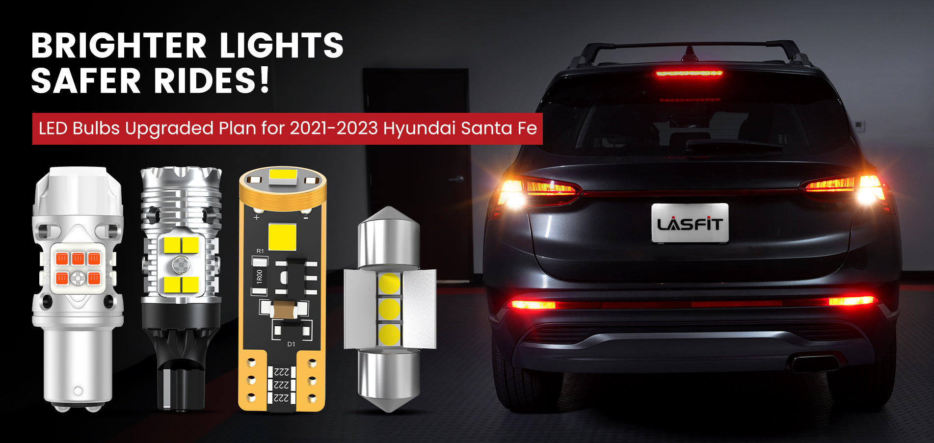 Lasfit LED Bulbs for 2021-2023 Hyundai Santa Fe