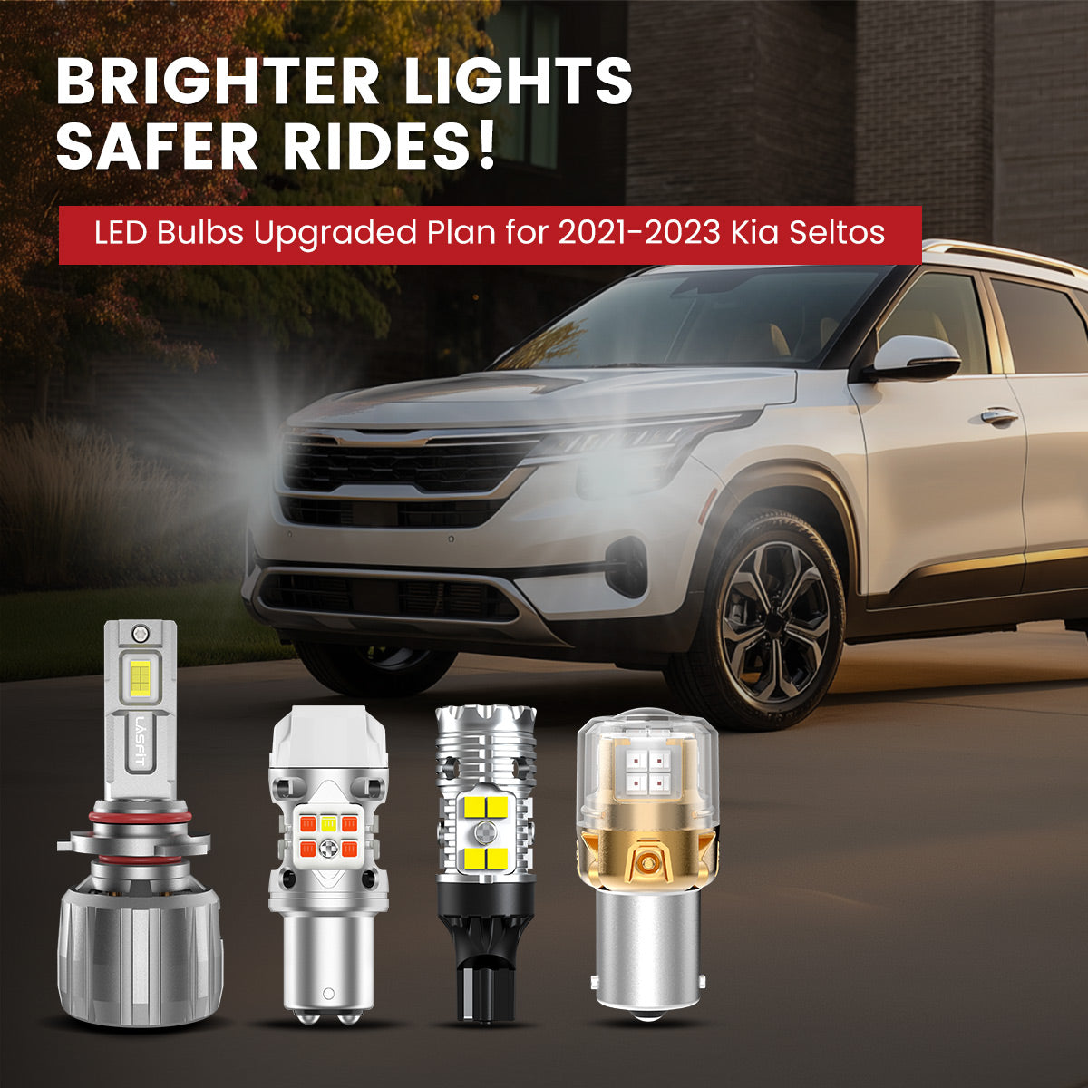 Lasfit LED Bulbs for 2021-2023 Kia Seltos
