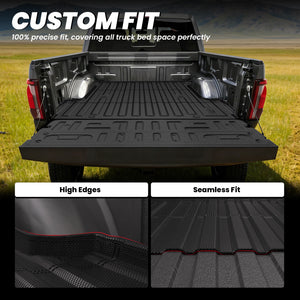 Fit for 2021-2023 Ford F-150 & F-150 Lightning 5.5' Bed & Tailgate (Without Work Surface) Mats Custom Fit