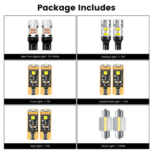 Lasfit combo package led bulbs for 2021-2024 Nissan Kicks SV