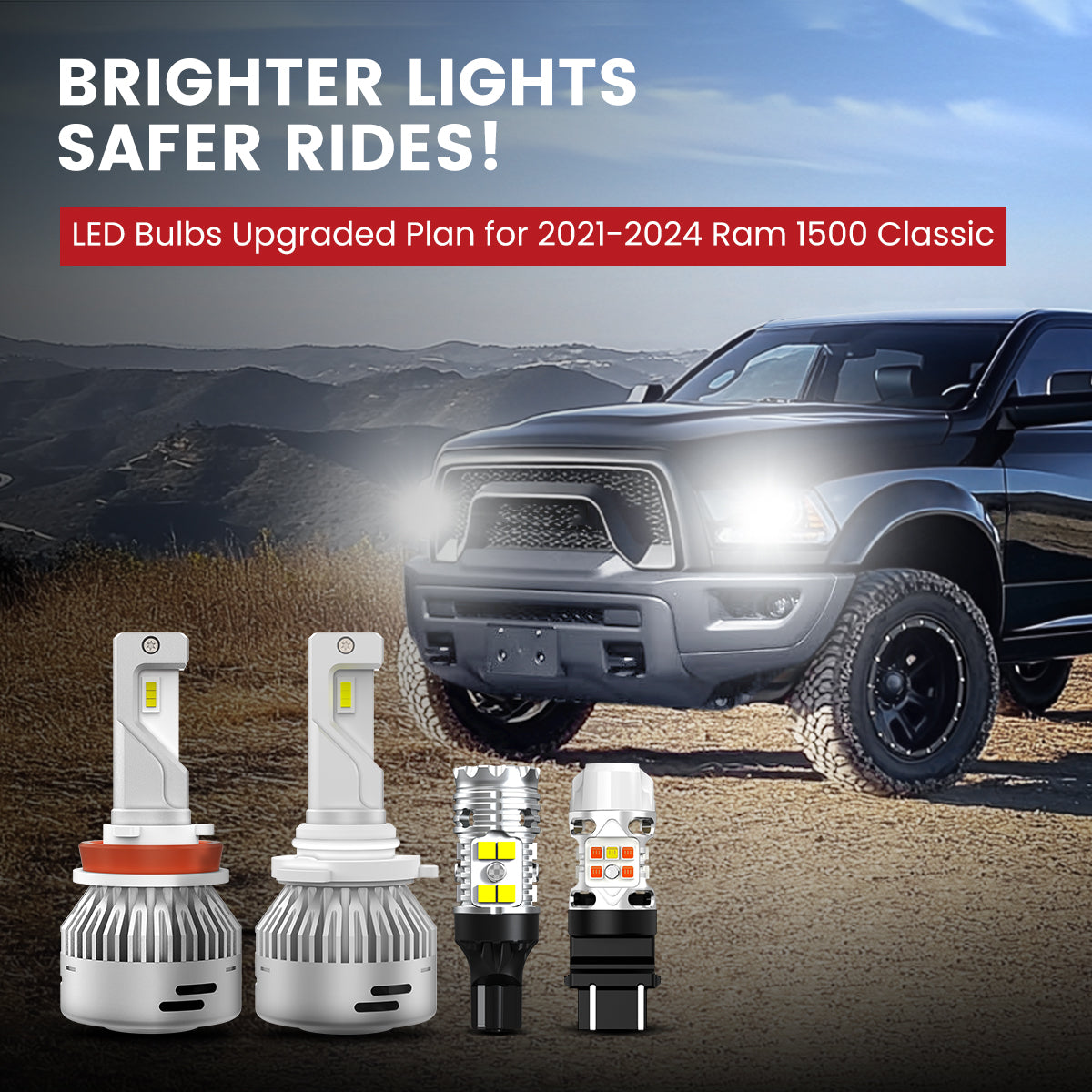Lasfit best LED Bulbs for 2019-2024 Ram 1500 Classic