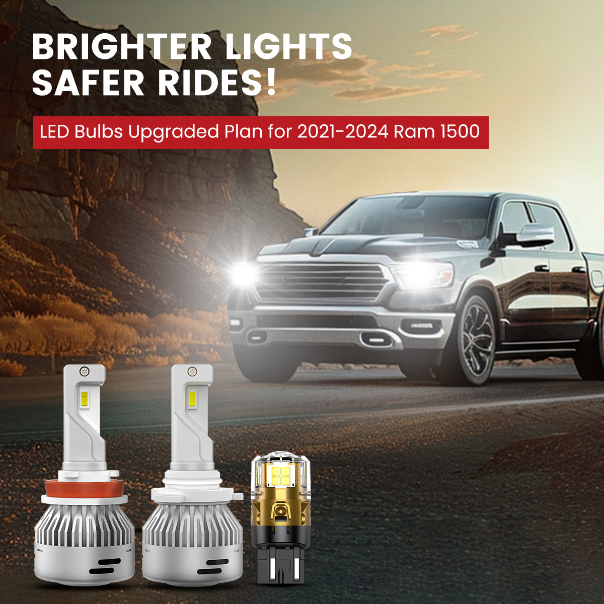 Lasfit LED Bulbs for 2019-2024 Ram 1500