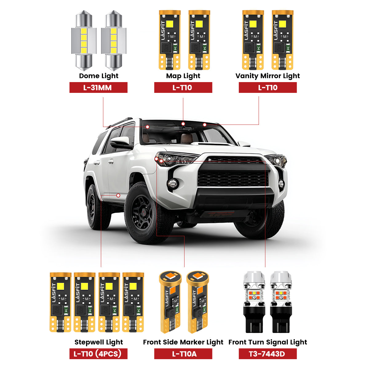 2021-2024 Toyota 4Runner LED Bulbs | LASFIT