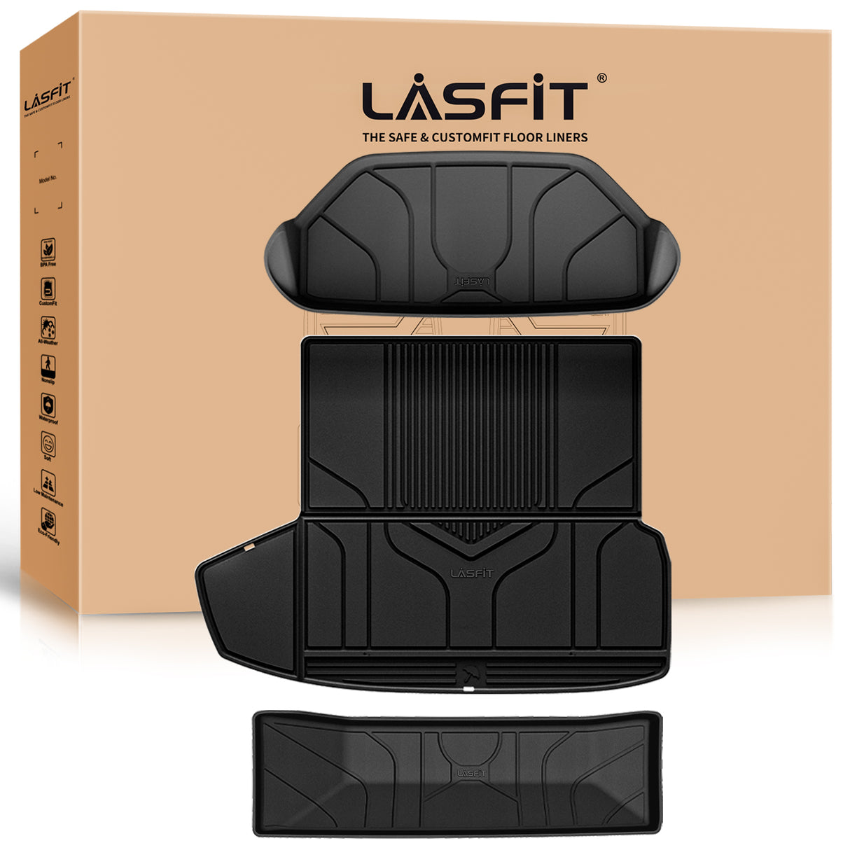 Tesla Model S 2022-2023 Custom Frunk Trunk Cargo Mats Package