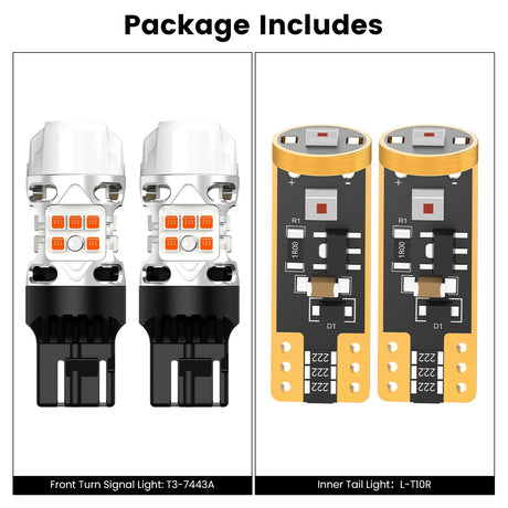 Lasfit combo package led bulbs for 2021-2025 Chrysler Pacifica